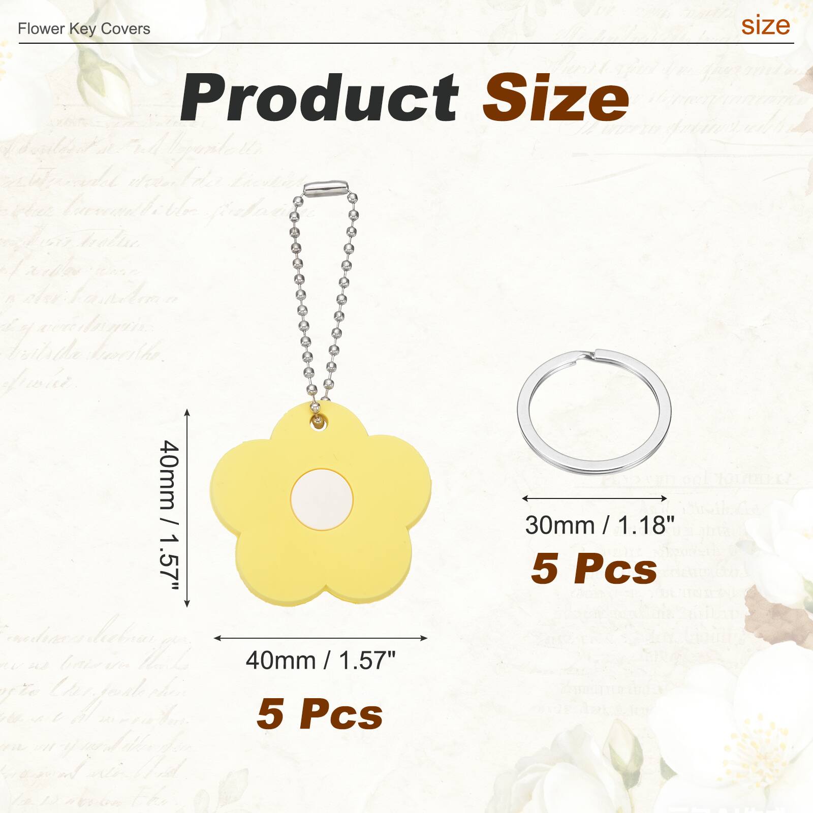 Unique Bargains 5pcs Key Covers Caps, PVC Flower Key Identifiers ...