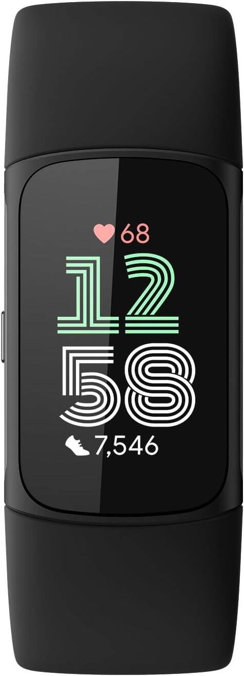 Alt View 2. Fitbit - Fitbit Charge 6 Fitness Tracker Smartwatch, Obsidian/Black Bundle - Obsidian/Black.