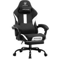 GTPlayer - GT905 Adjustable Gaming Chair with Breathable Fabric - White - Front_Zoom