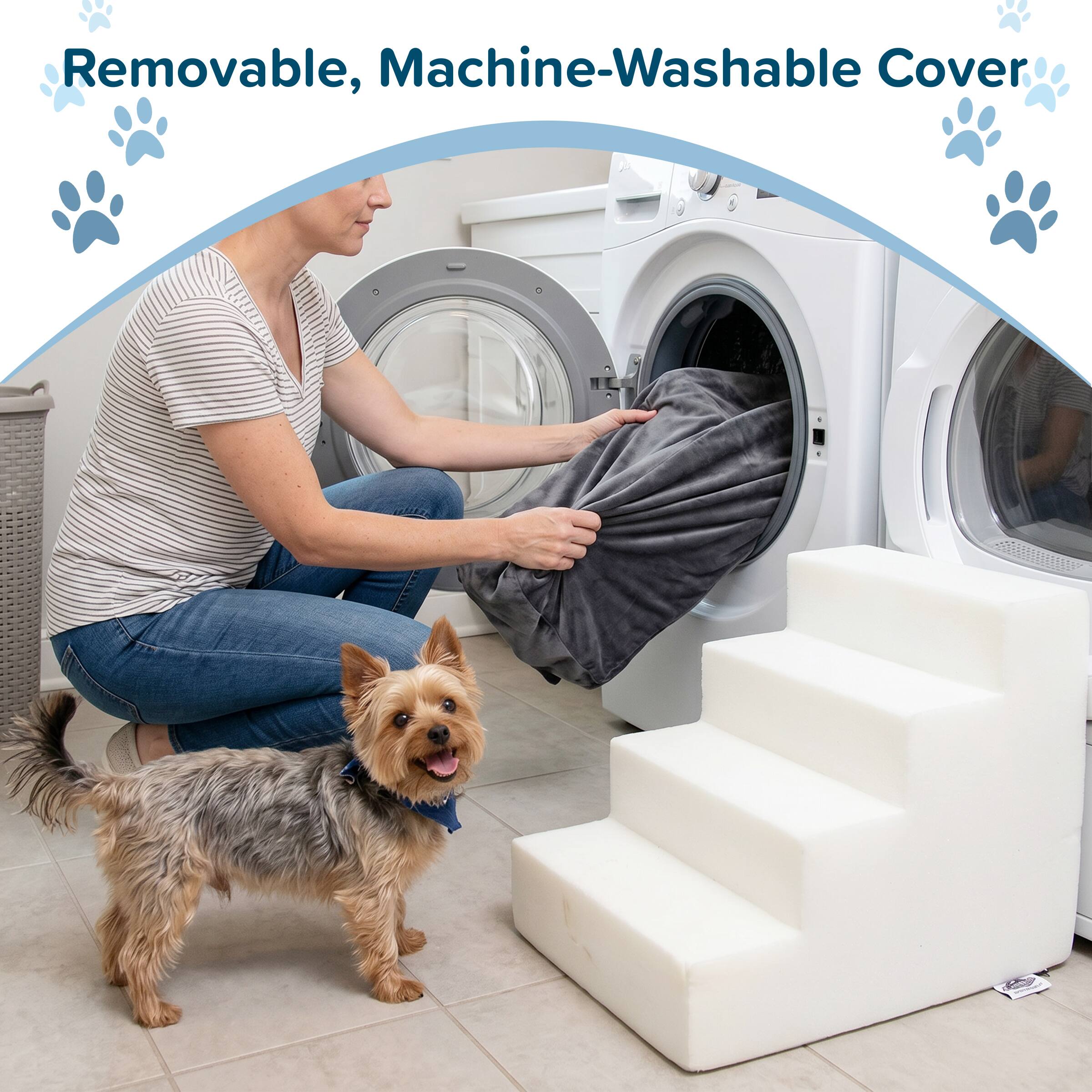 Removable, Machine-Washable Cover
