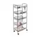 Alt View 14. Honey-Can-Do - 5-Tier Rolling Storage Cart on Wheels - Black.