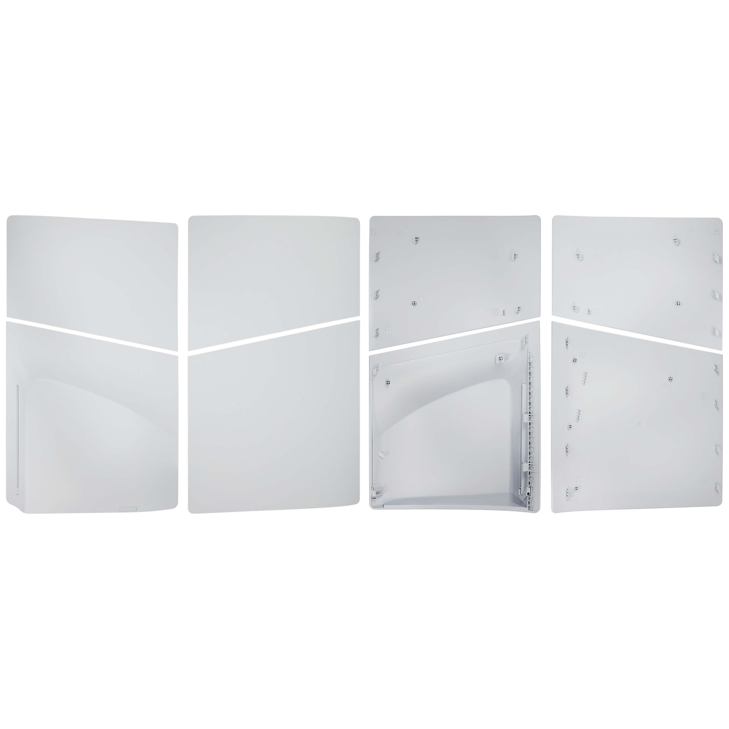 Alt View 3. MobileSentrix - Faceplate Covers (Top & Bottom) Replacement Compatible For Sony PlayStation 5 Slim Disc Edition PS5 - White - White.