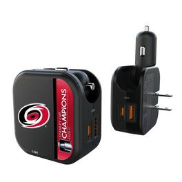 Keyscaper - Carolina Hurricanes 2026 Stanley Cup Champions Two-In-One USB A/C Charger - Black