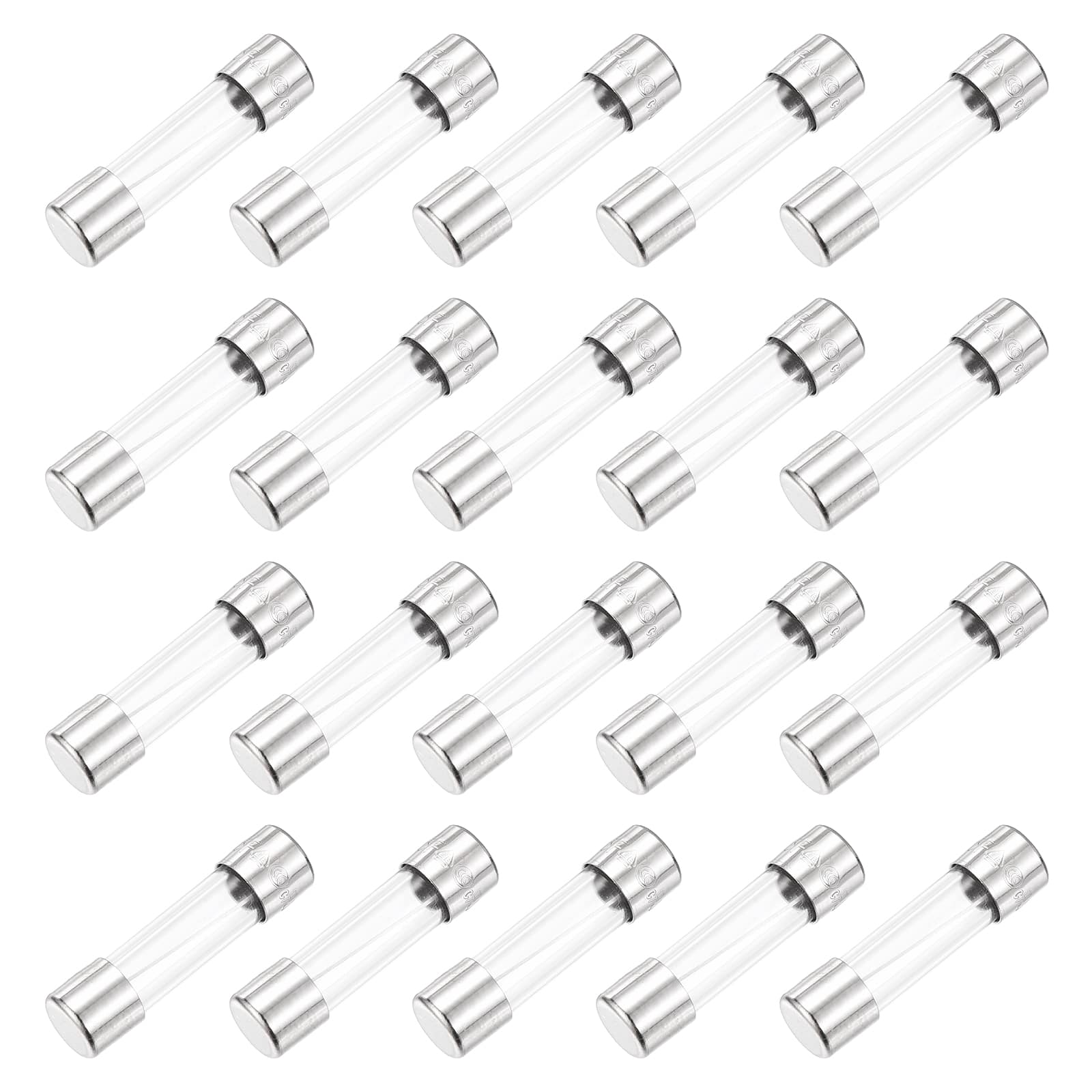 Unique Bargains - 5A 250V Glass Fuse 0.2"x0.79" Fast Blow Fuse for Home Appliances 20pcs