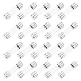 Unique Bargains - 5A 250V Glass Fuse 0.2"x0.79" Fast Blow Fuse for Home Appliances 20pcs