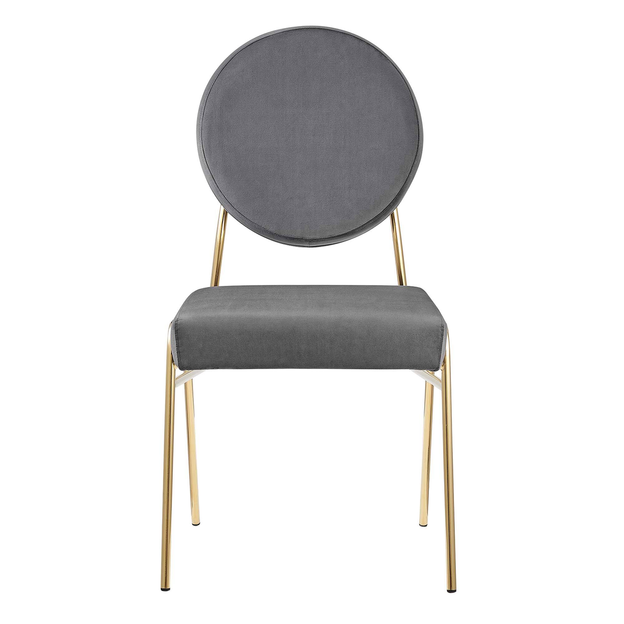 Craft Performance Velvet Dining Side Chair by Modway - Gold Gray - Thumbnail 3