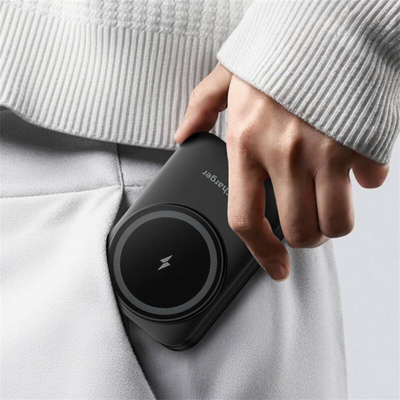 Alt View 1. SKRAN - Wireless Charger - 15W Rotating and Folding Magnetic Fast Charging Station, 3-in-1 Phone Stand for Apple Devices - White.