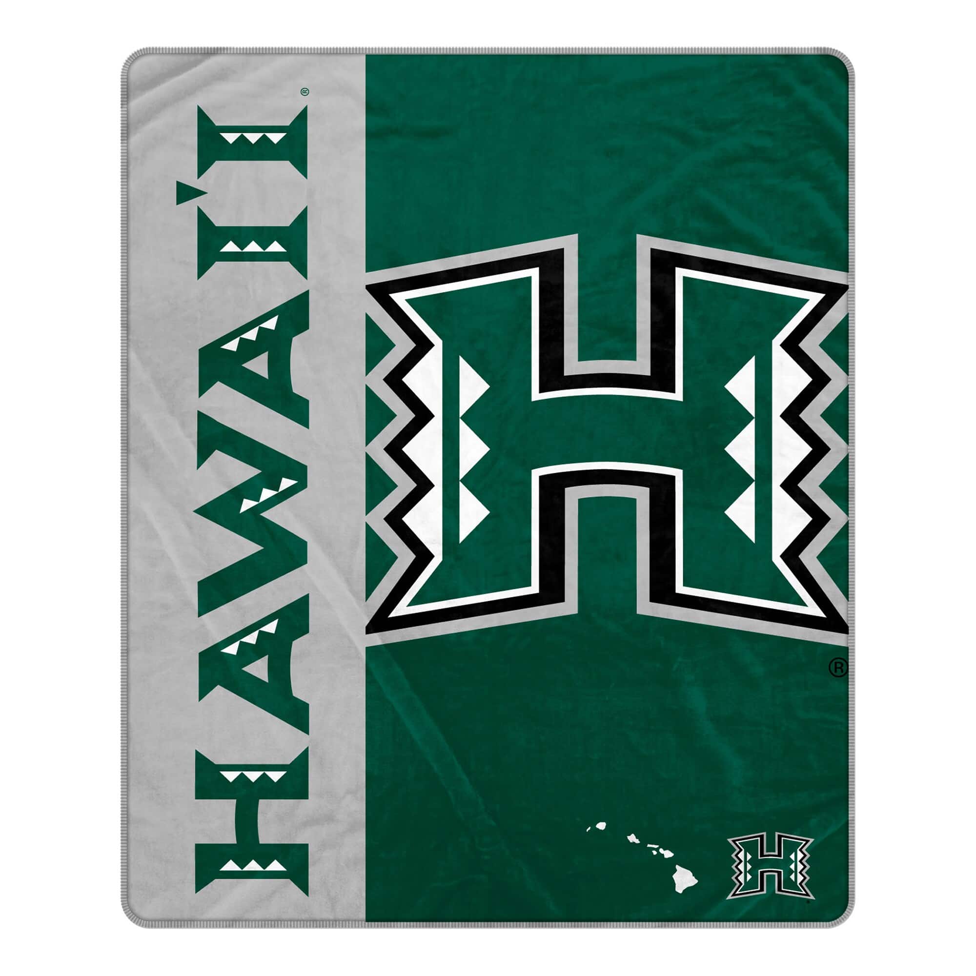 Front. Pegasus - Hawaii Rainbow Warriors 50" x 60" Endzone Ultra Soft Throw Blanket - Multicolor.
