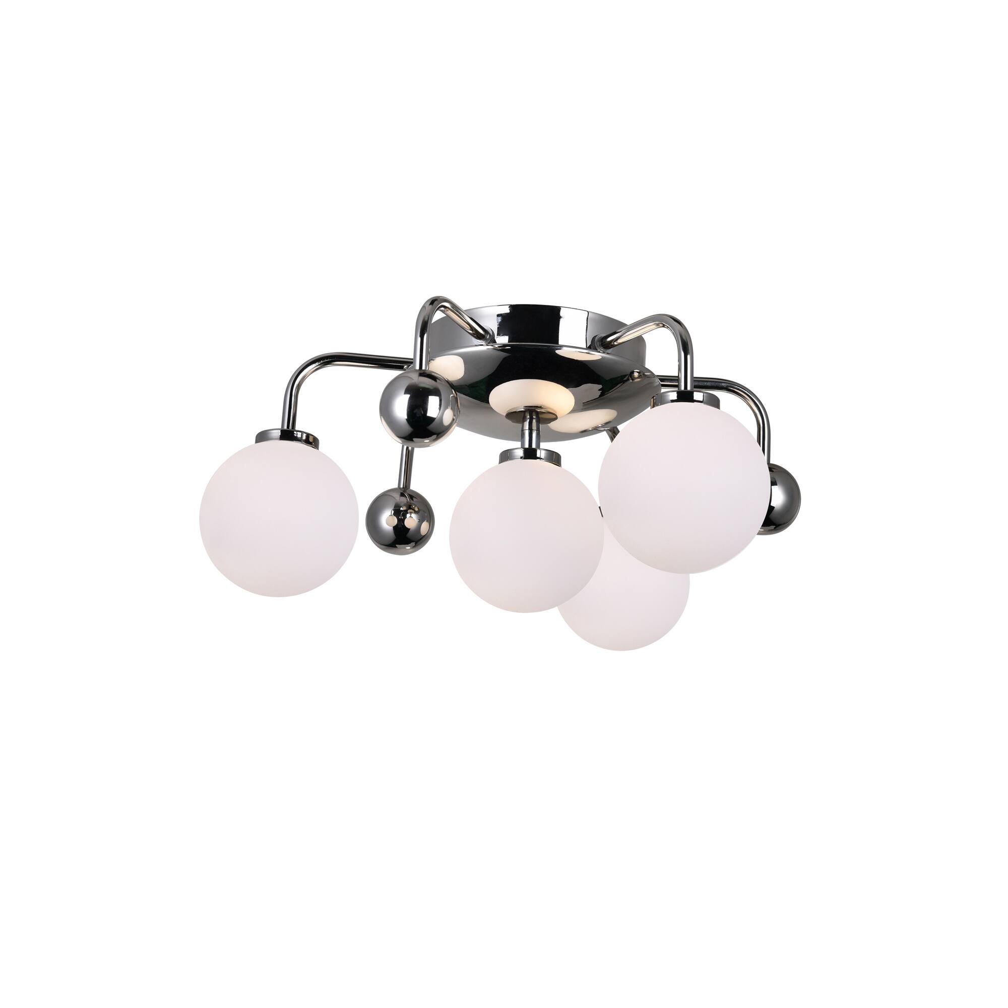CWI Lighting - Element 4 Light Flush Mount With Finish - Polished Nickel