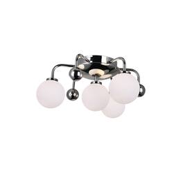 CWI Lighting - Element 4 Light Flush Mount With Finish - Polished Nickel