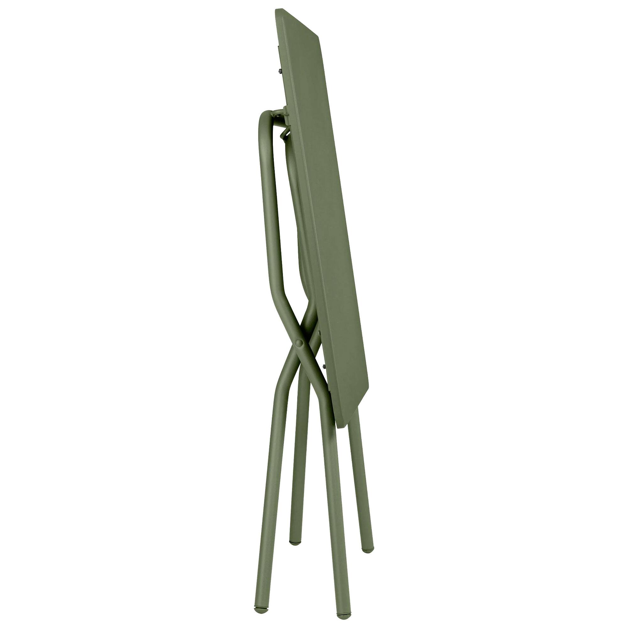 Alt View 10. Lafuma - Lafuma Balcony II Colorblock Steel Square Folding Outdoor Patio Table, Moss - Moss Green.