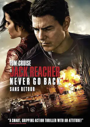 Front. Jack Reacher: Never Go Back - DVD.