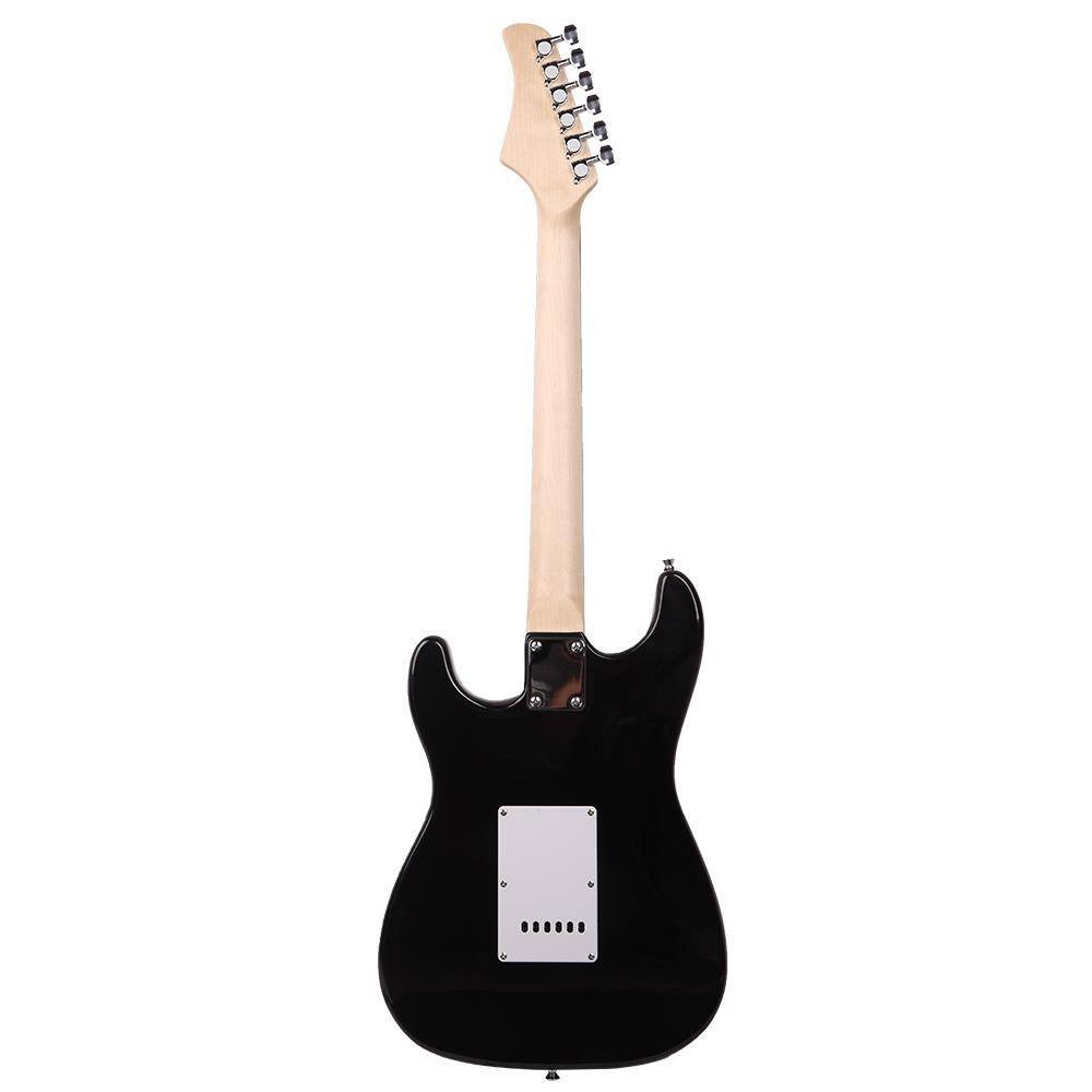 Angle. Winado - Right Handed Electric Guitar Set w/Gig Bag Strap Cord for Beginner Sunset.