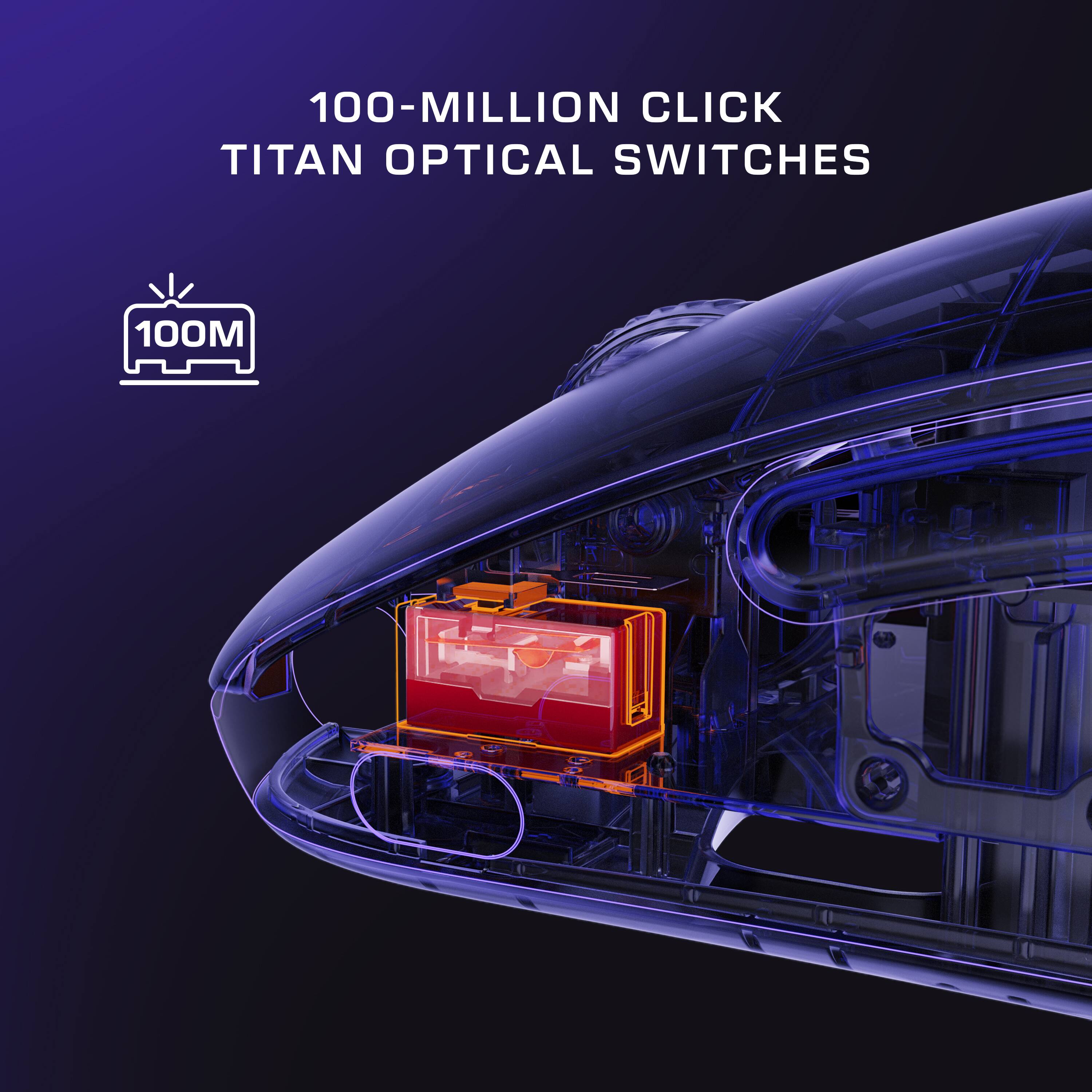 100-MILLION CLICK  
TITAN OPTICAL SWITCHES  

100M
