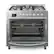 Back. Koolmore - 36 Inch Professional Dual Fuel range Stainless Steel with Legs - Stainless Steel.
