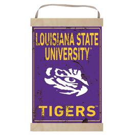 Jardine - LSU Tigers Faux Rust Banner Sign - Purple