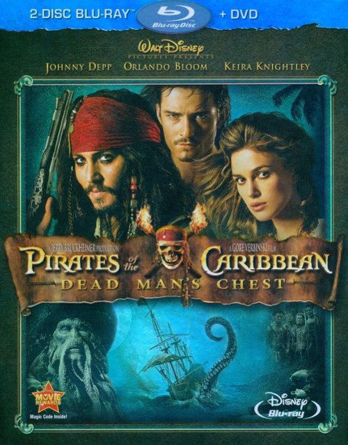 Front Standard. Pirates of the Caribbean: Dead Man's Chest [3 Discs] [Blu-ray/DVD] [2006].