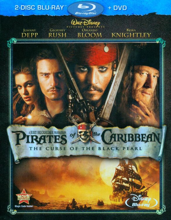  Pirates of the Caribbean: The Curse of Black Pearl [3 Discs] [Blu-ray/DVD] [2003]