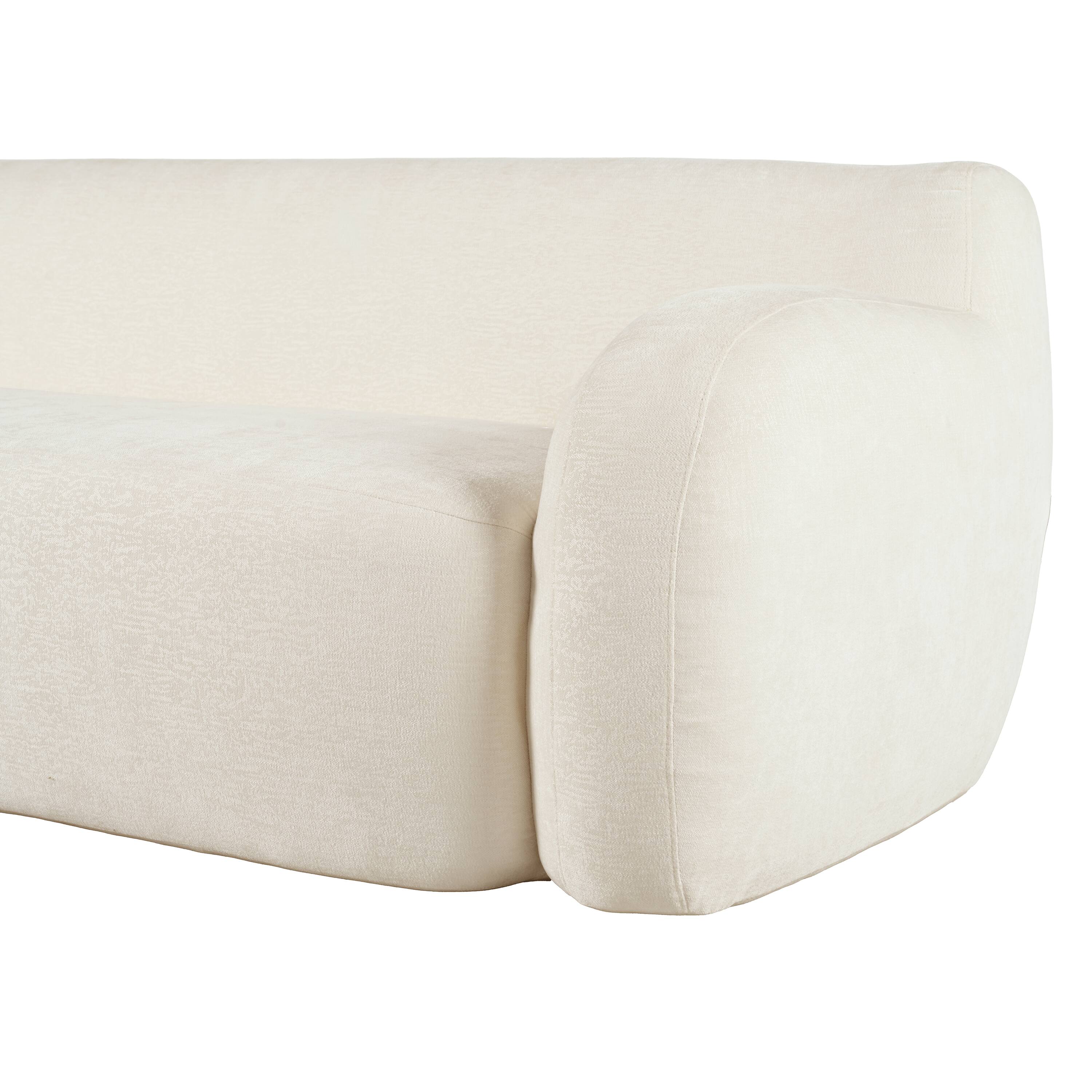 Alt View 10. Tiramisubest - 81.5" Minimalist Compression Sofa, Curved Design, 3-Seater Casual Sofa for Living Rooms, Bedrooms, and Apartments,Beige - Beige.