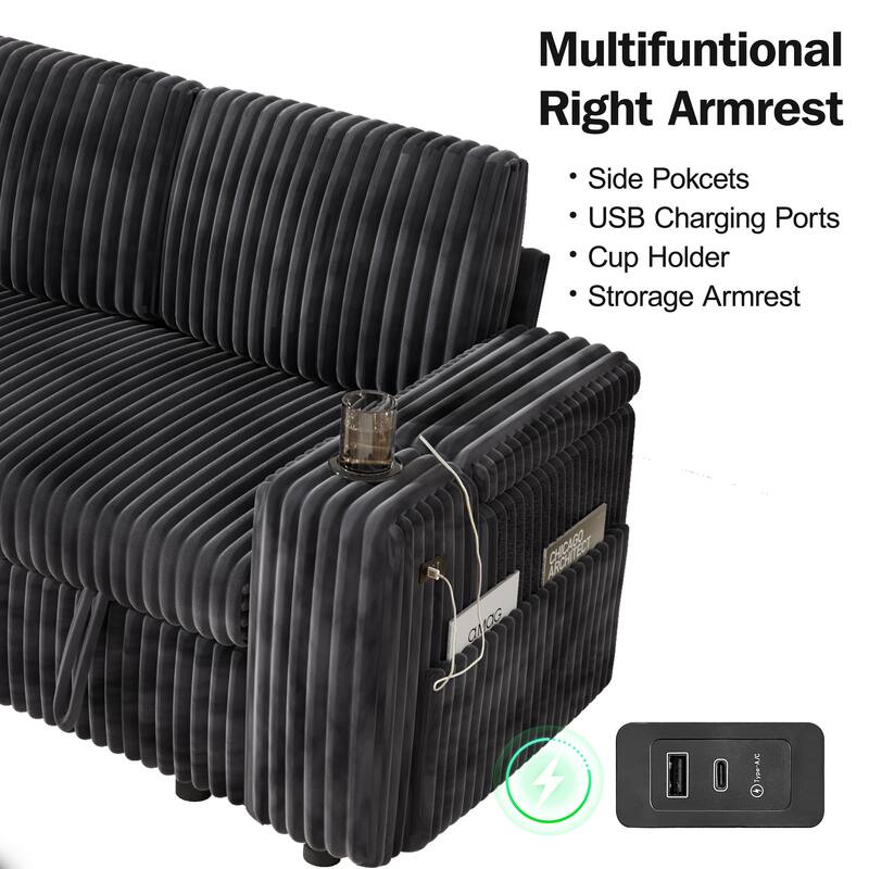 Multifunctional Right Armrest

- Side Pockets
- USB Charging Ports
- Cup Holder
- Storage Armrest

CHICAGO ARCHITECT

OAOG