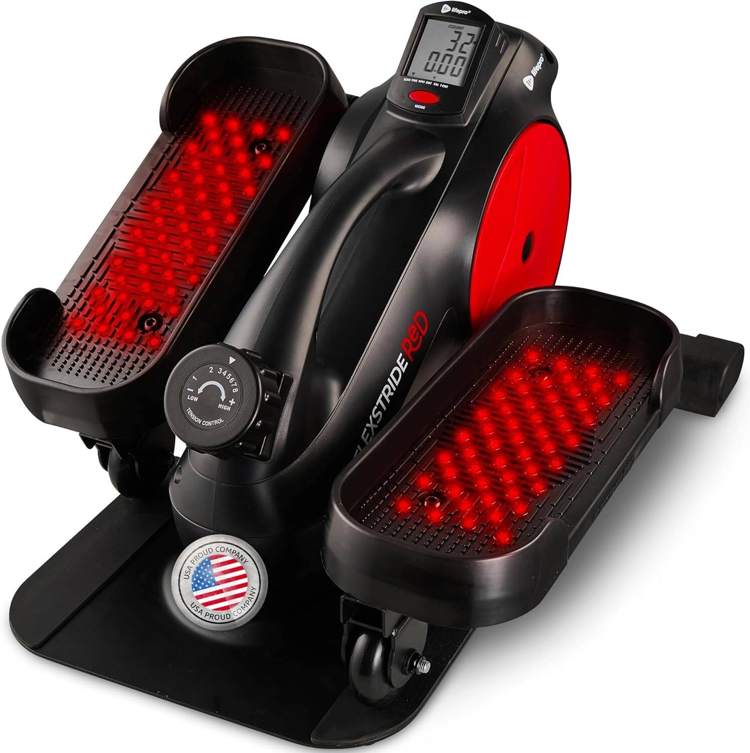 LifePro - Under Desk Elliptical Exercise Machine with Red Light Pedal Exerciser Portable Leg Exerciser - Black price history on PriceWatchPro