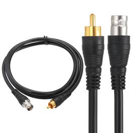 Unique Bargains - BNC Female to RCA Male Coaxial Cable 3-1/5FT 75-Ohm Camera Cable Cord for DVR CCTV Camera Security System Monitor Video - Black