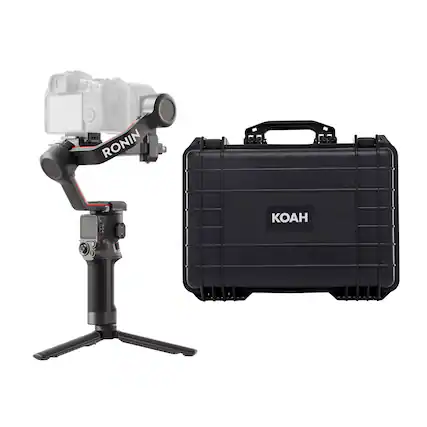 Front. DJI - DJI RS 3 Gimbal Stabilizer Combo with Weatherproof Hard Case Bundle.