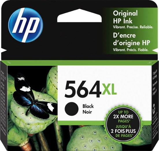 Front. HP - 564XL High-Yield Ink Cartridge - Black.