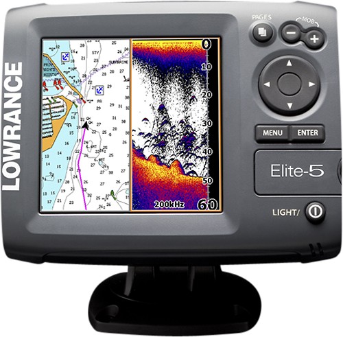 Best Buy: Lowrance Elite-5 Fishfinder/Chartplotter GPS LOW-104-001