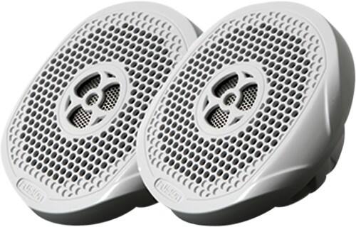 Angle Standard. Fusion - 4" 2-Way Coaxial Marine Speakers with Polypropylene Cones (Pair).