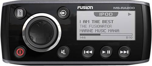 Front Standard. Fusion - 50W x 4 Apple® iPod®-/SIRIUS Satellite Radio-Ready Marine In-Dash Deck.