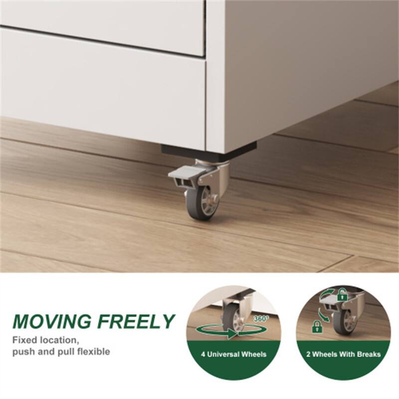 MOVING FREELY  
Fixed location, push and pull flexible  

4 Universal Wheels  
2 Wheels With Breaks