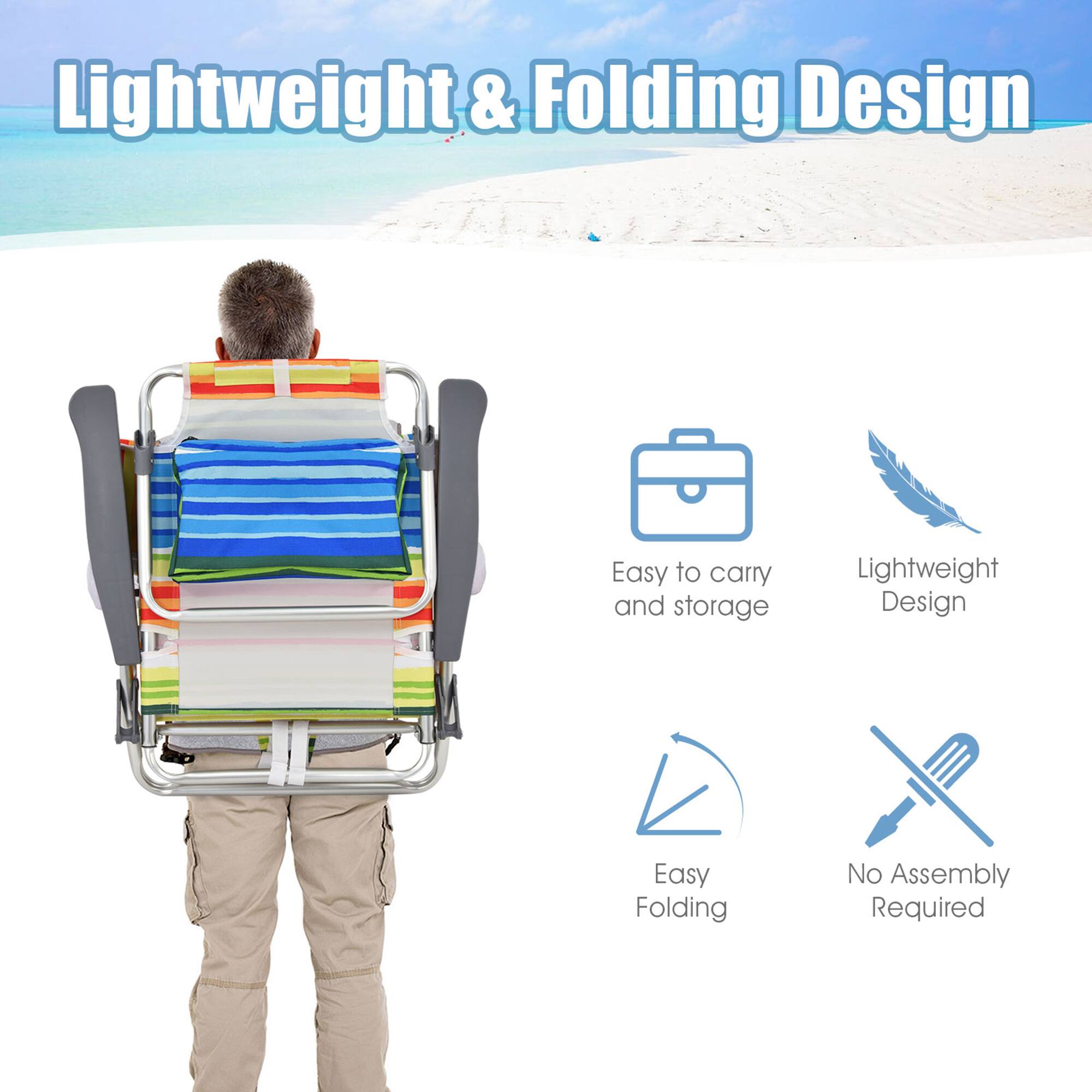 Lightweight & Folding Design

- Easy to carry and storage
- Lightweight Design
- Easy Folding
- No Assembly Required