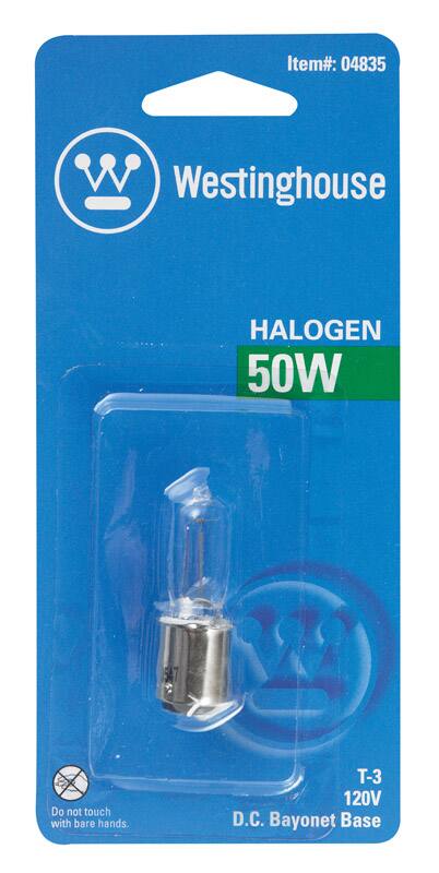 Westinghouse - 50 W T3 Specialty Halogen Bulb 600 lm Bright White 1 pk