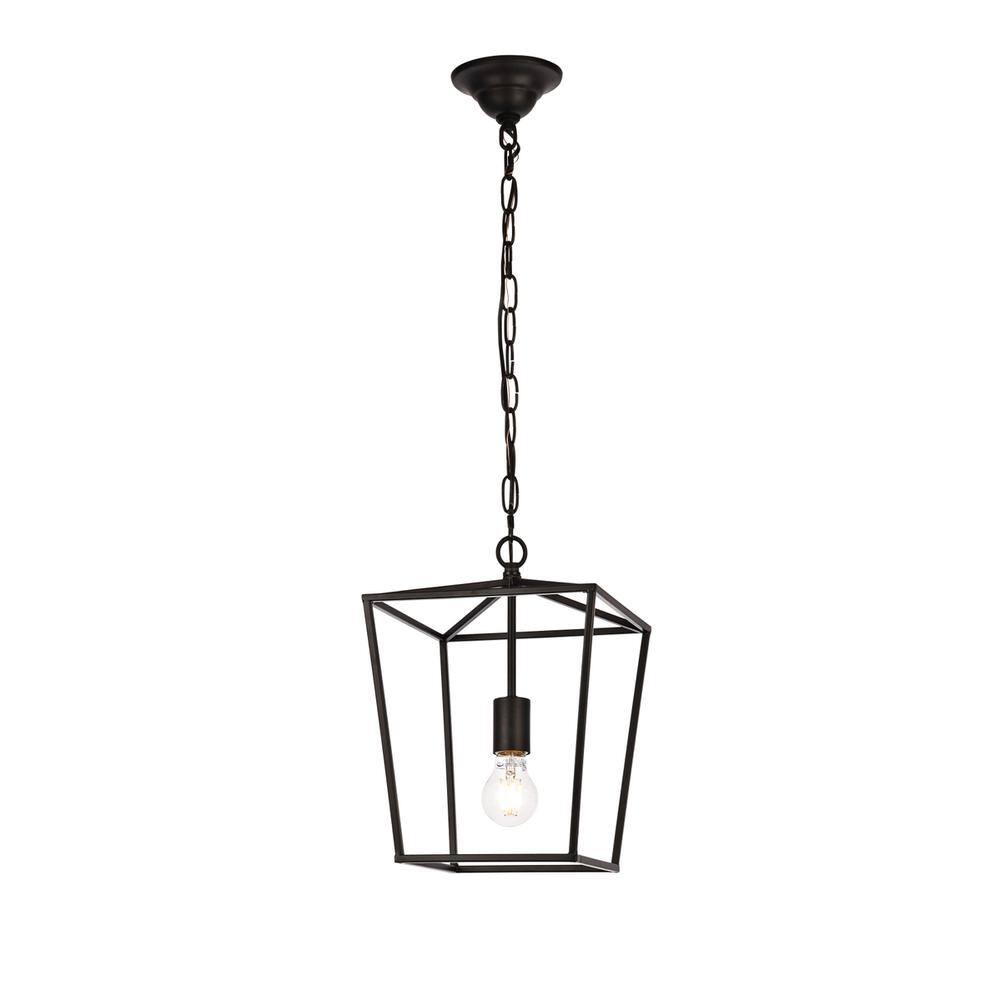 Alt View 3. Living District - Maddox Collection Pendant D9.75 H14.5 Lt:1 Black Finish - Black.