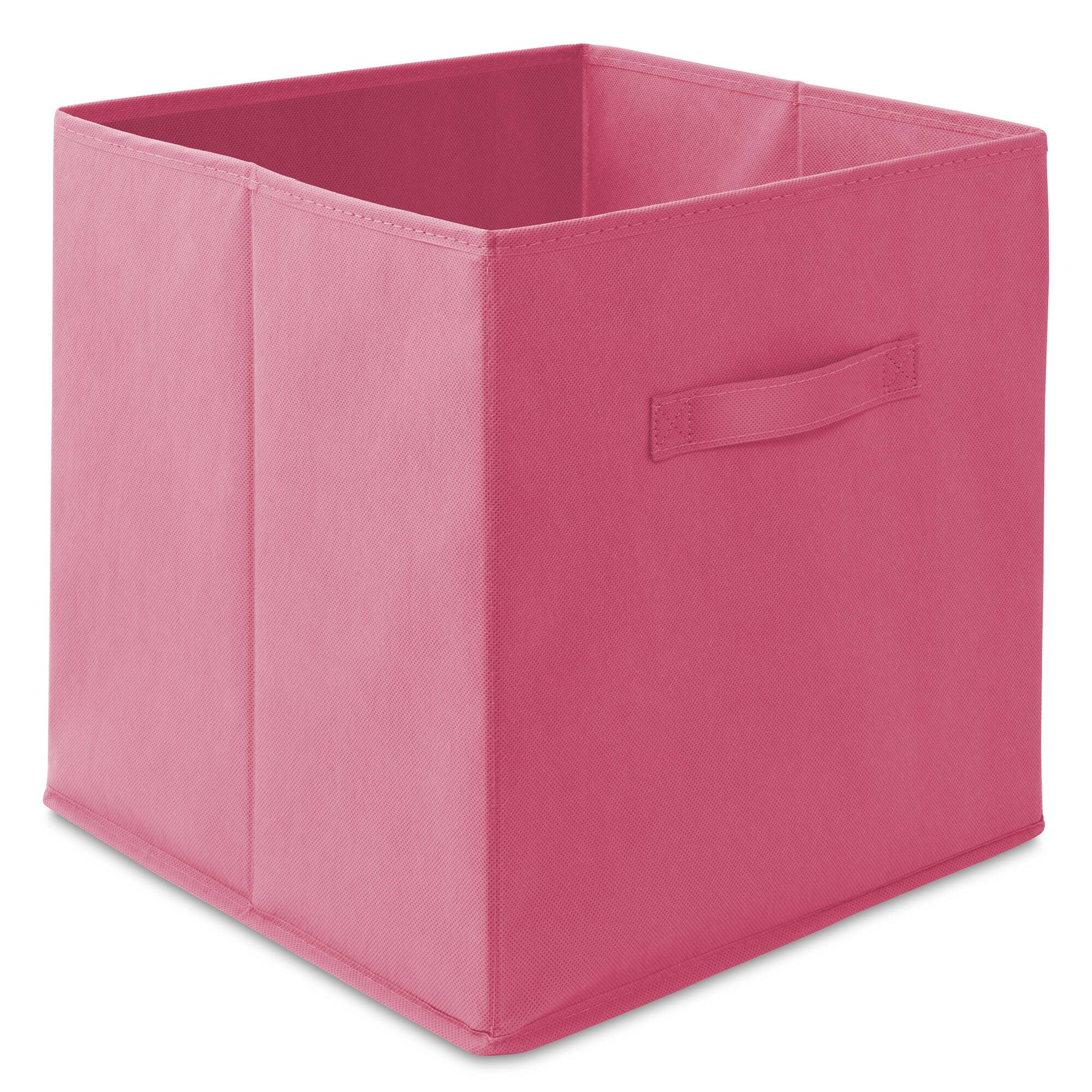 Alt View 1. Casafield - (Set of 12) Collapsible Fabric Cubes - Storage Bins - Hot Pink.