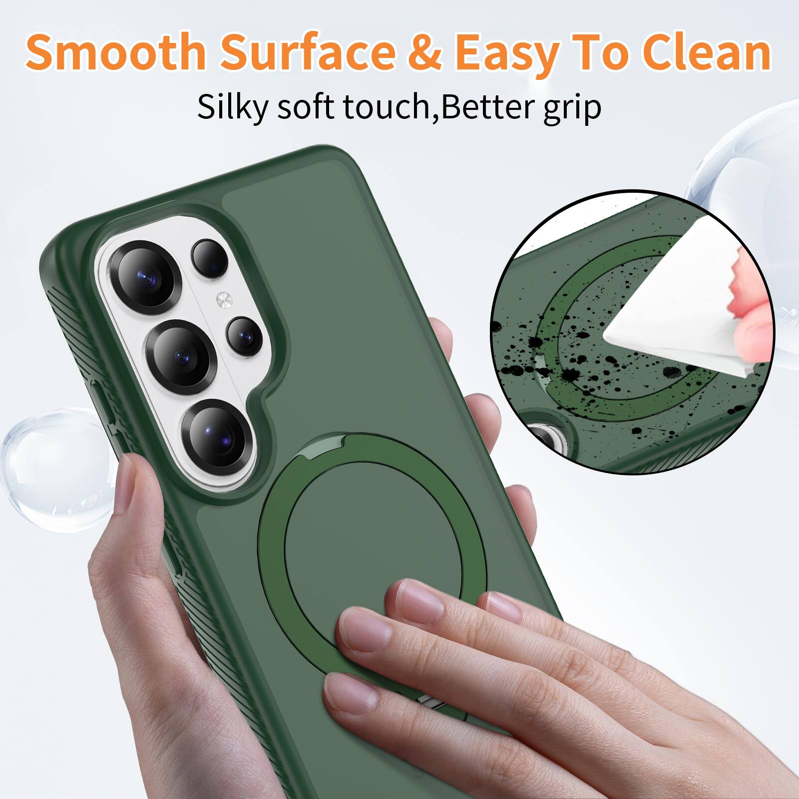 Smooth Surface & Easy To Clean  
Silky soft touch, Better grip
