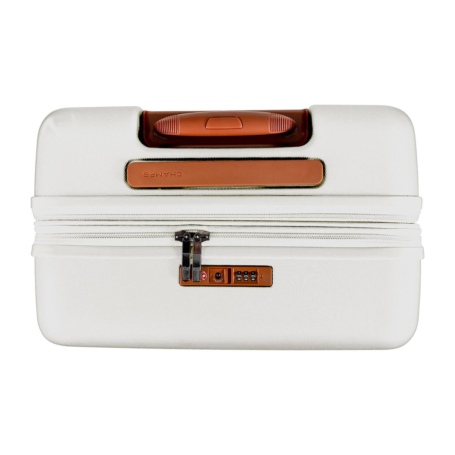 Angle. Champs - Vintage II Collection Medium Luggage Case - Ivory.