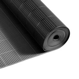VEVOR - Drainage Mat, 3 x 50 ft, PVC Non Slip Commercial Floor Mat, Wet Area Water Drain Splash Matting Hollow Doormat Roll - Black