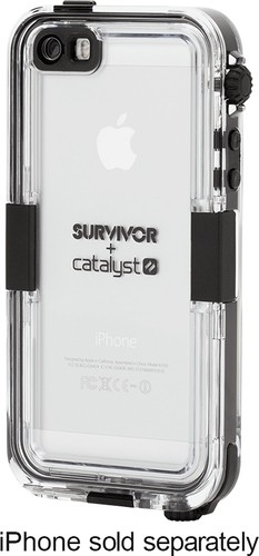  Griffin Technology - Survivor Catalyst Waterproof Case for Apple® iPhone® 5 and 5s - Black/Clear