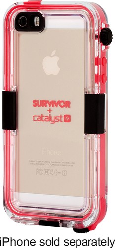 Griffin Technology - Survivor Catalyst Waterproof Case for Apple® iPhone® 5 and 5s - Pink/Clear