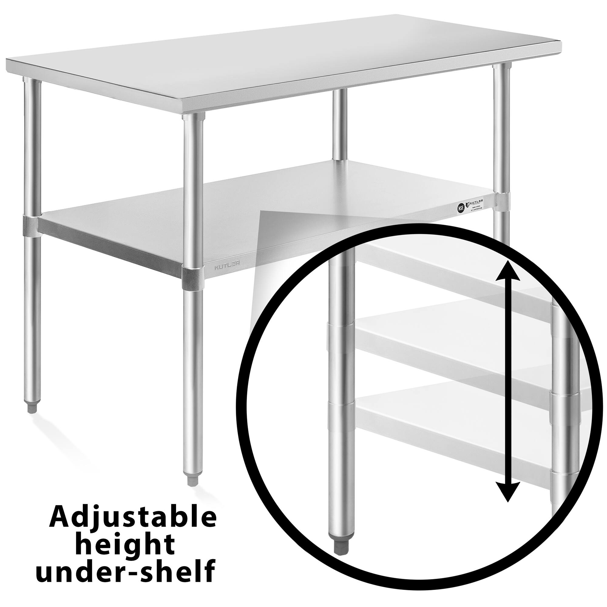 KUTLER Adjustable height under-shelf