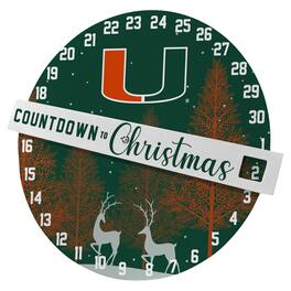 Pegasus - Miami Hurricanes Countdown to Christmas Wall Sign - Multicolor