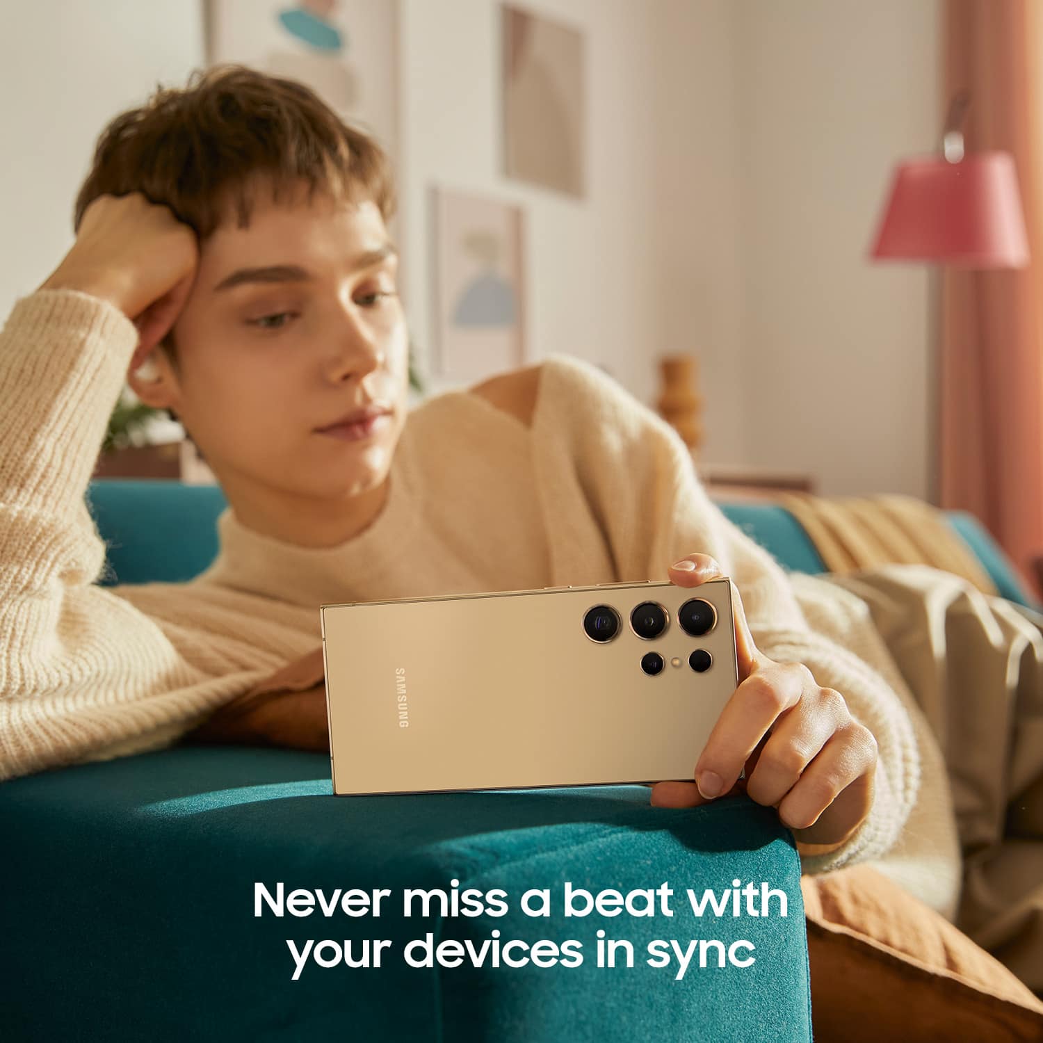 "Never miss a beat with your devices in sync."