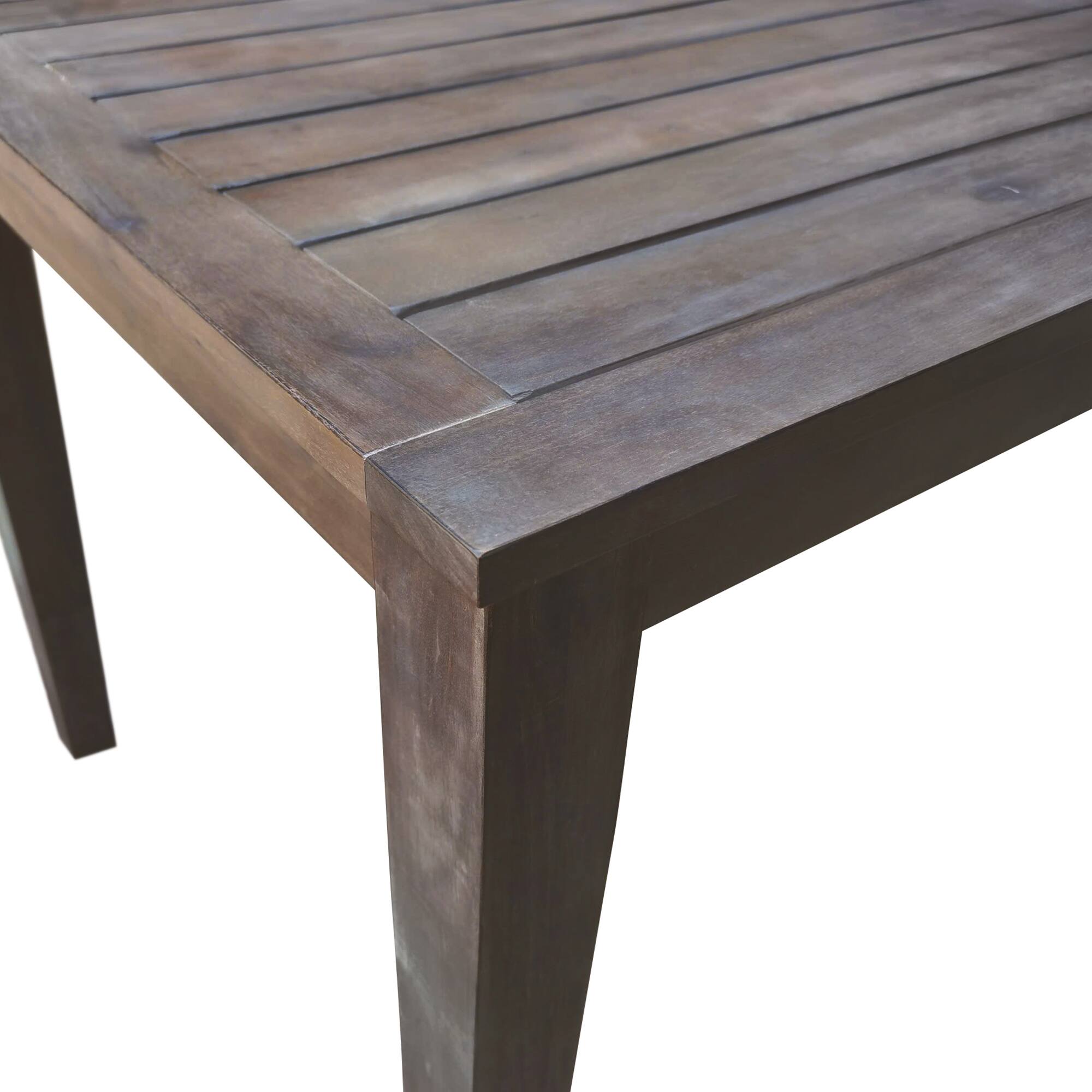 Alt View 2. Mondawe - 7 Pieces Acacia Wood Outdoor Dining Set with Cushions - Brown+Beige.