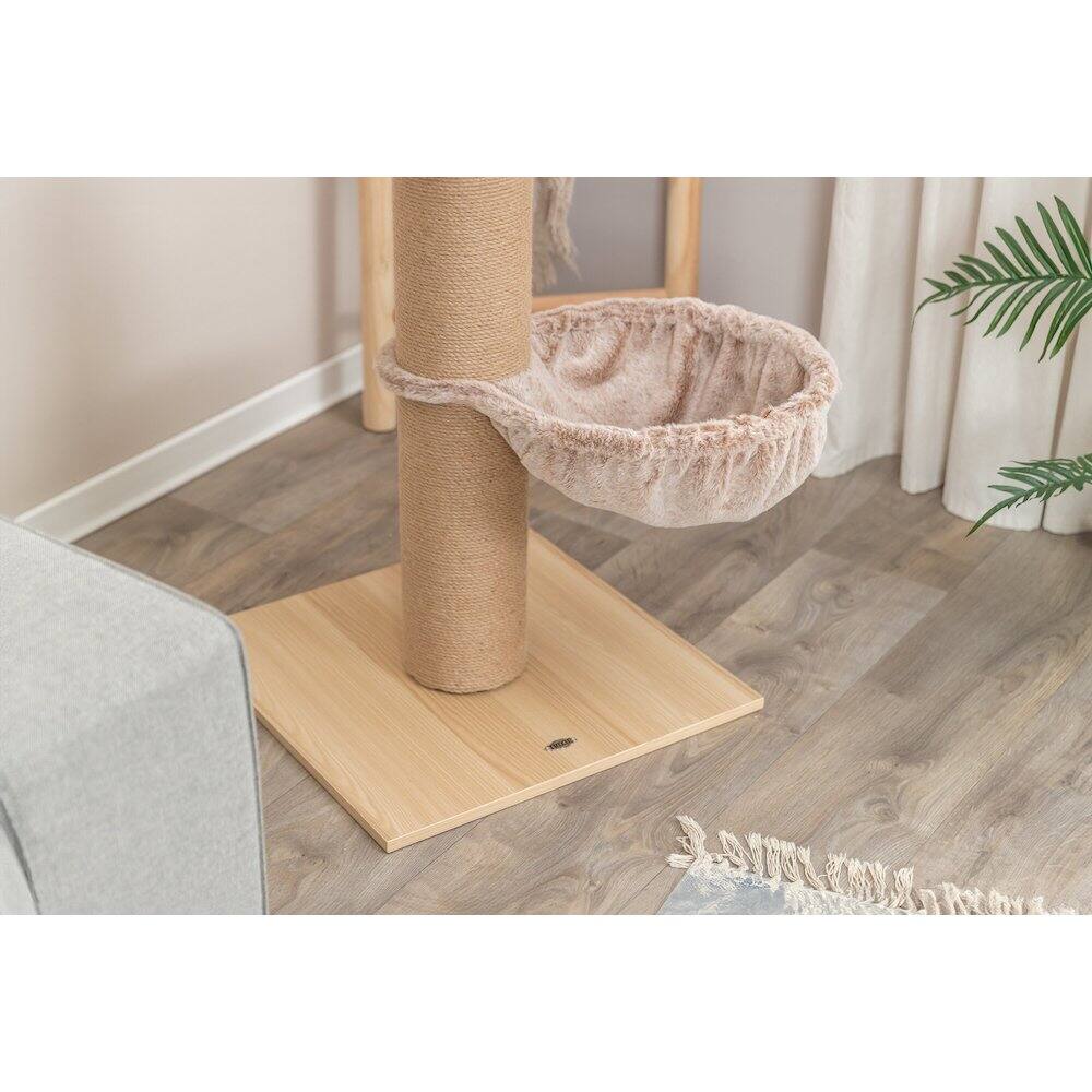 Alt View 3. TRIXIE - Mauricio Sisal & Plush 33" Cat Tree with Sisal Scratching Post, Perch & Hammock - Beige.