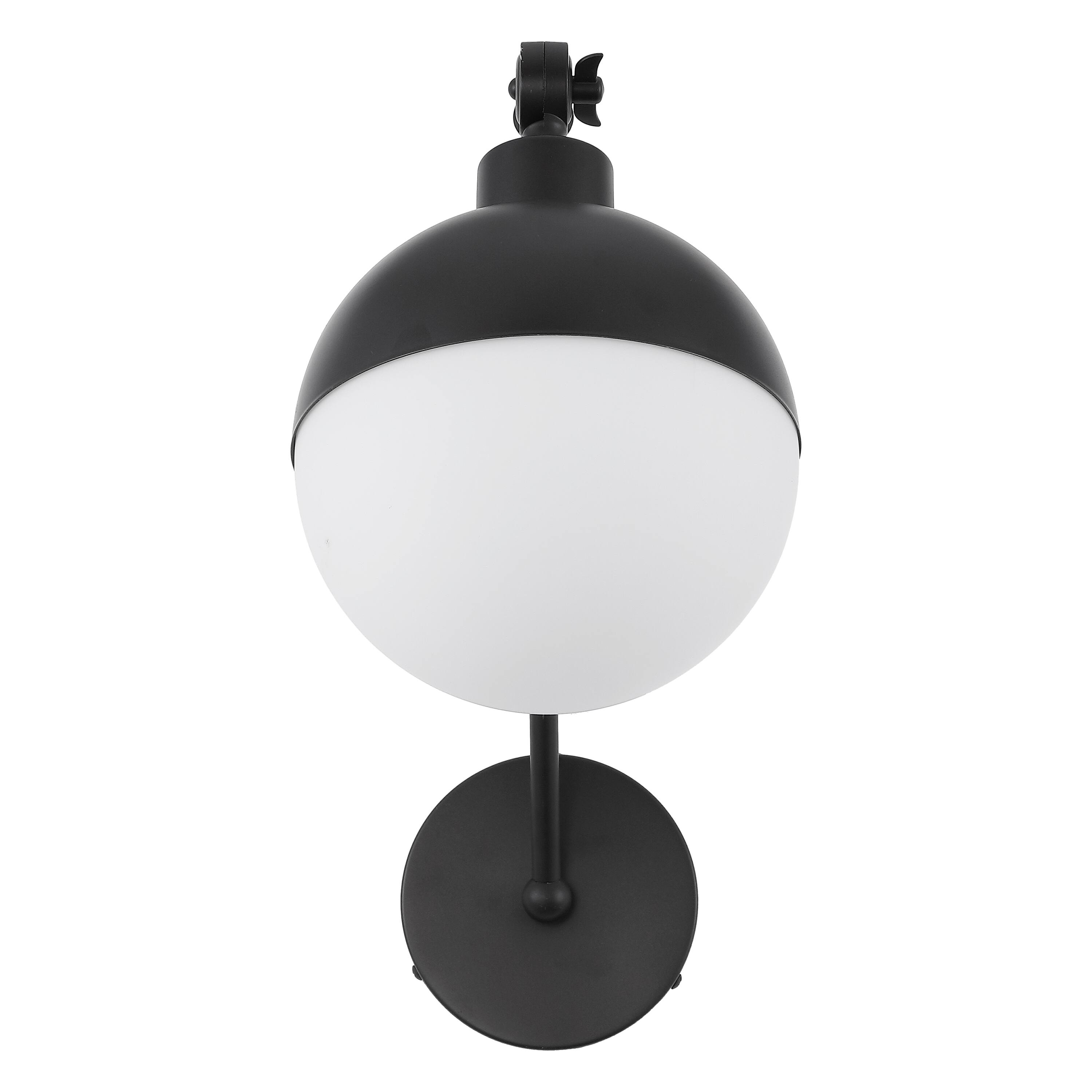 Alt View 7. Jonathan Y - Alba 7" 1-Light Modern Industrial Adjustable Swing Arm Metal Frosted Glass Globe LED Sconce, Oil Rubbed Bronze - Oil Rubbed Bronze.