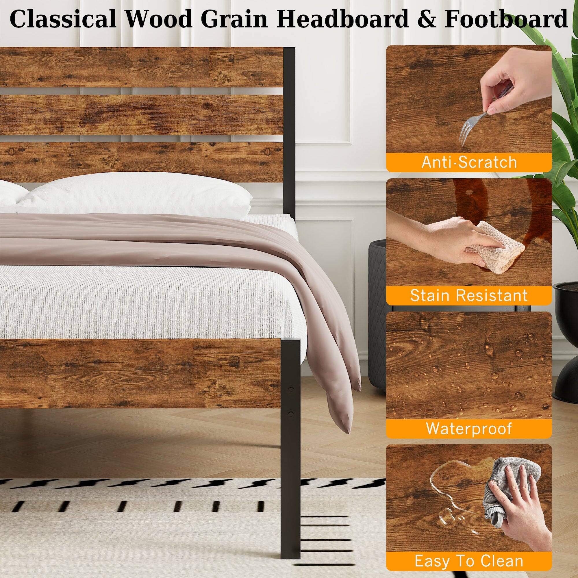 Classical Wood Grain Headboard & Footboard

- Anti-Scratch
- Stain Resistant
- Waterproof
- Easy To Clean