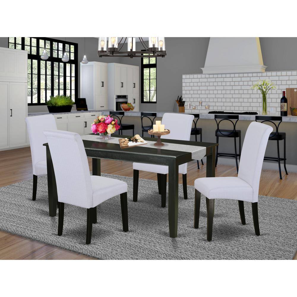 Left. East West Furniture - Dining Room Set Black - Brown.