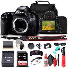 Canon - EOS 5DS DSLR Camera (Body) (0581C002) + 64GB Memory Card Basic Bundle (International Version)